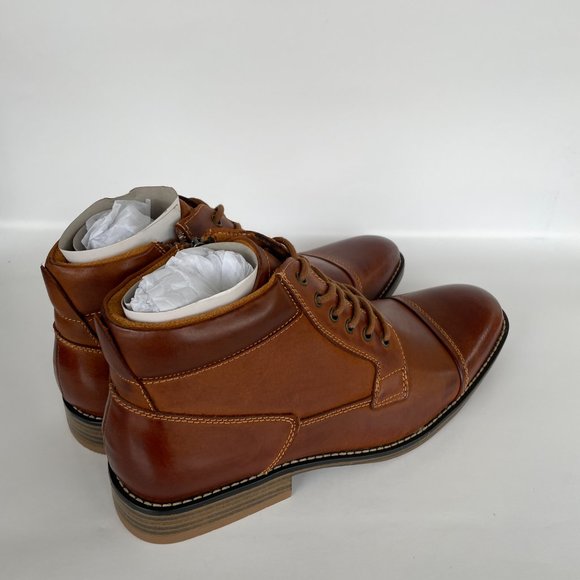 Kunsto  Genuine Leather Oxford Boots Men\'s Size 9.5 Brown main image 8